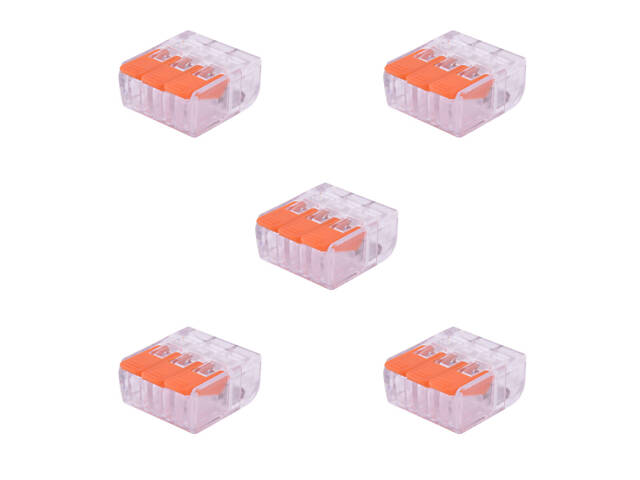 Набір клем 1-2,5мм.кв 32А 1⇒2 сполучна одинарна 21,5х18,2х9,5мм (5шт) [p0660105] e.lc.pro.aw.pl.3 E.NEXT - Фото 1