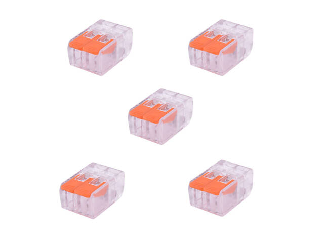 Набір клем 1-2,5мм.кв 32А 1⇒1 сполучна одинарна 21,5х13х9,5мм (5шт) [p0660104] e.lc.pro.aw.pl.2 E.NEXT - Фото 1