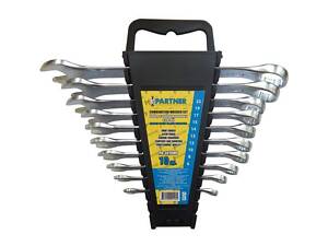 Набор ключей комбинированных,10 предметов (6, 8, 10, 12, 13, 14, 15, 17, 19, 22мм), в пластиковом держателе