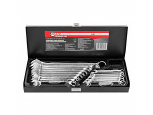 Набор ключей комбинированных 16 предметов (6-19,22,24мм), в метал. кейсе FORCEKRAFT FK-5161