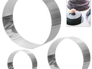 Набір кілець для десерту Stenson R-88899 3 предмети сріблястий