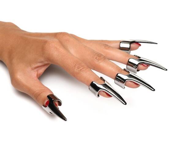 Набор колец с когтями Master Series Five-Piece Sensation Claw Rings - Silver - Фото 1 Набор колец с когтями Master Series Five-Piece Sensation Claw Rings - Silver - Фото 1