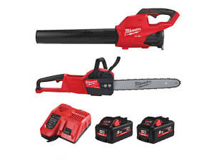 Набір комбінований садовий M18 FPP2OP2-802 MILWAUKEE : повітродувка, ланцюгова пилка 40см