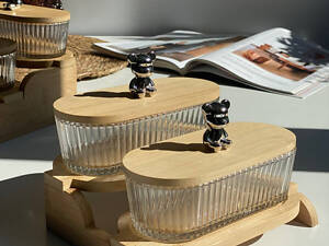 Набір цукерниць на підставці Olens Два ведмеді 102-625 350 мл