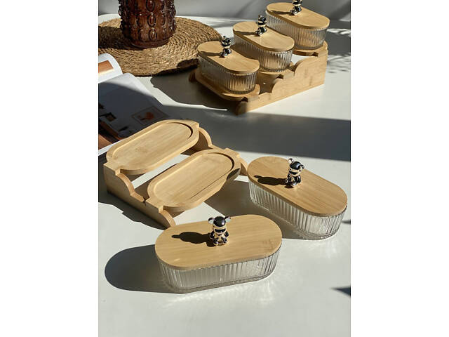 Набір цукерниць на підставці Olens Два ведмеді 102-625 350 мл - Фото 2