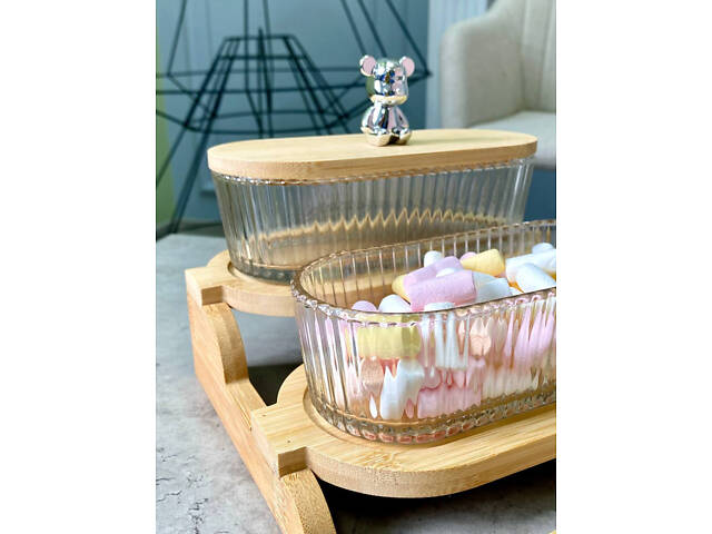 Набір цукерниць на підставці Olens Два ведмеді 102-625 350 мл - Фото 5