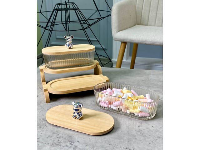 Набір цукерниць на підставці Olens Два ведмеді 102-625 350 мл - Фото 6