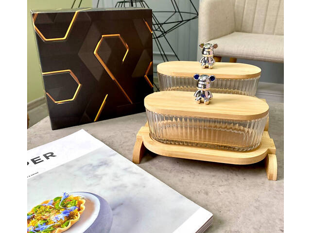 Набір цукерниць на підставці Olens Два ведмеді 102-625 350 мл - Фото 10