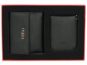 Набір гаманців та картхолдер NOBO NSET-W02-C020 Чорний