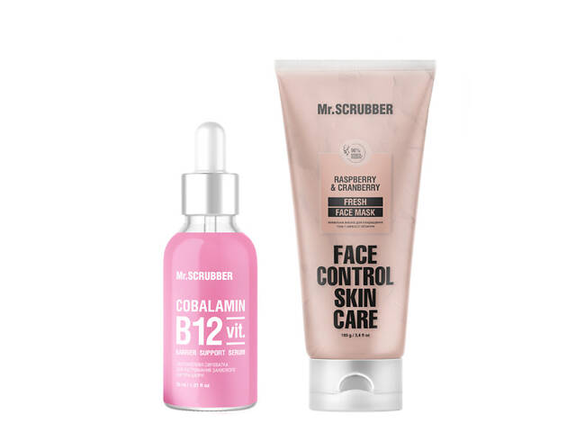 Набор косметики Mr.Scrubber маска лица Fresh Face Control + Сыворотка для лица Cobalamin B12