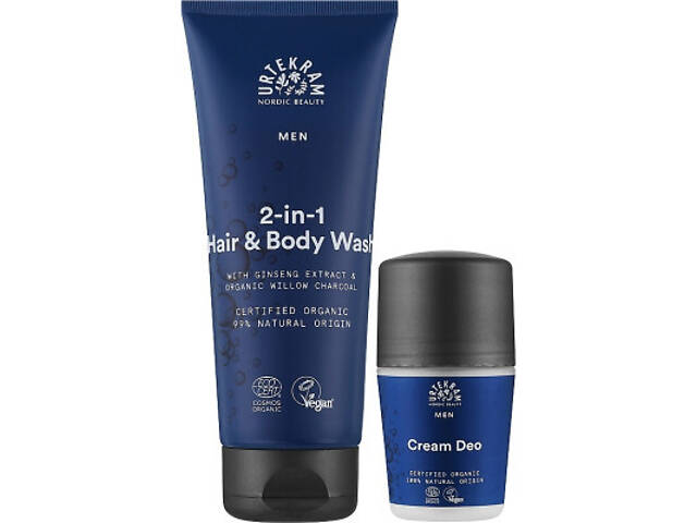 Набір косметики Urtekram Органічний чоловічий Засіб для миття голови та тіла 200 мл + Роликовий дезодорант 50 мл (5701) - Фото 2