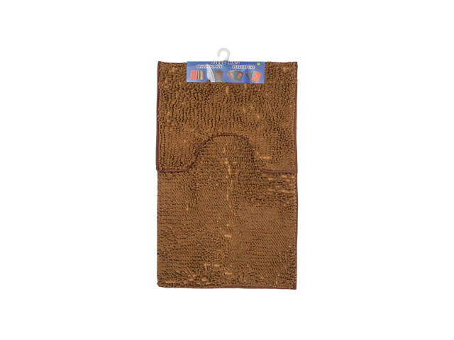 Набір килимків для ванної кімнати Kornel 50х80/40х50 см 2 шт Коричневий - Фото 1