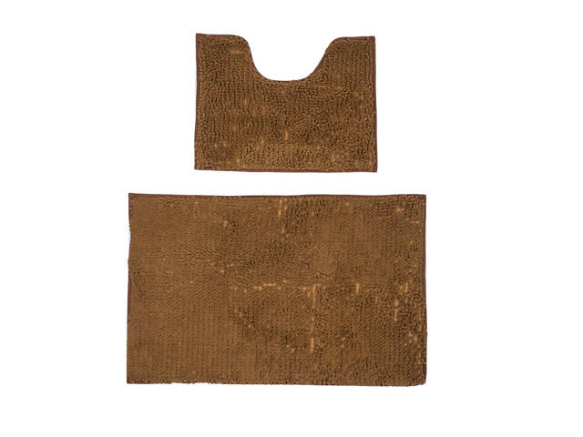 Набір килимків для ванної кімнати Kornel 50х80/40х50 см 2 шт Коричневий - Фото 3