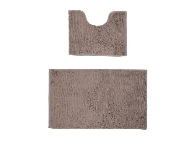 Набір килимків для ванної кімнати Kornel 50х80/40х50 см 2 шт Сірий - Фото 3