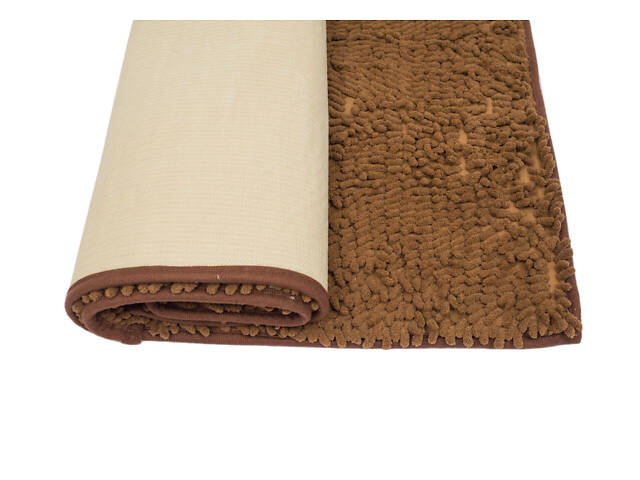 Набір килимків для ванної кімнати Kornel 50х80/40х50 см 2 шт Коричневий - Фото 4