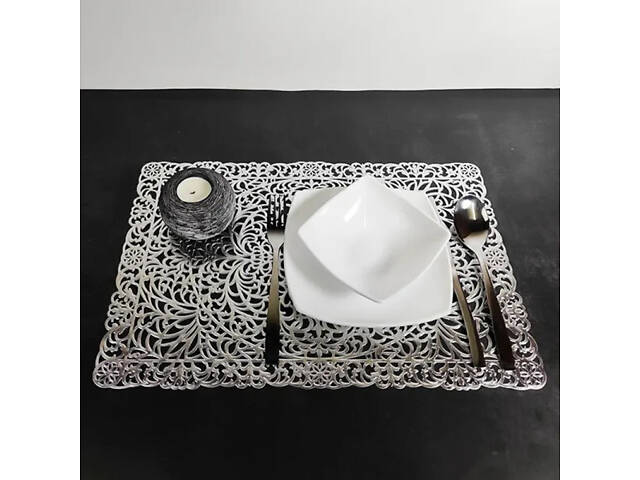 Набір килимків для сервірування столу Versailles Кружево VS-PM3045-51 45х30 см 4 шт. - Фото 2