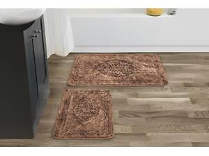 Набор ковриков для ванной Arya Damaks AR-A107216-Brown 2 предмета коричневых