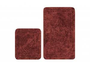 Набор ковриков для ванной Arya Damaks AR-A107216-Burgundy 2 предмета бордовых