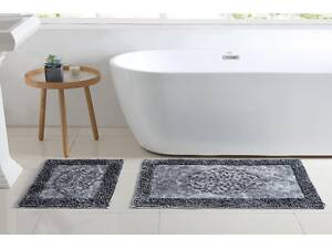 Набор ковриков для ванной Arya Tiffany AR-A107214-Gray 2 предмета серый
