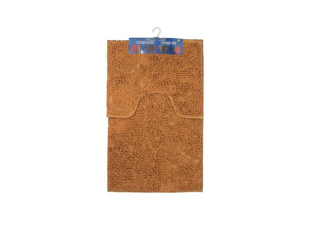 Набір килимків для ванної кімнати Kornel 50*80/40*50 см 2 шт Темно-бежевий - Фото 1