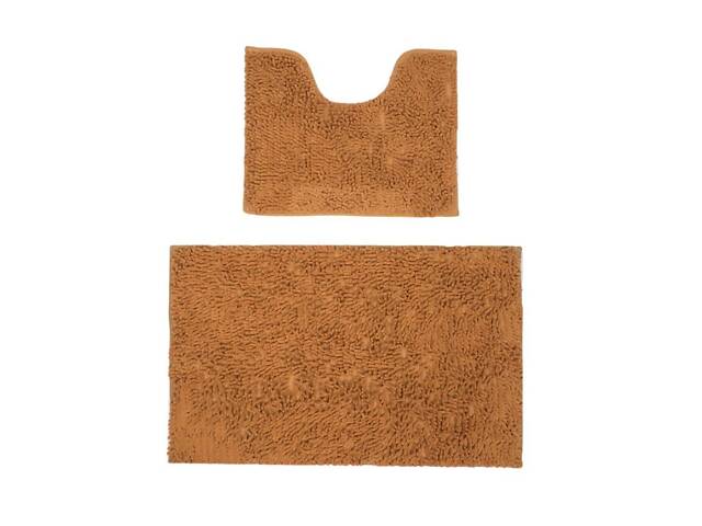 Набір килимків для ванної кімнати Kornel 50*80/40*50 см 2 шт Темно-бежевий - Фото 3