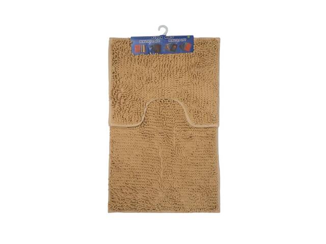 Набір килимків для ванної кімнати Kornel 50х80/40х50 см 2 шт Світло-коричневий - Фото 1