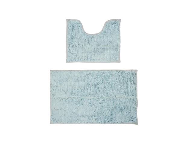 Набір килимків для ванної кімнати Kornel 50х80/40х50 см 2 шт Світло-блакитний - Фото 3