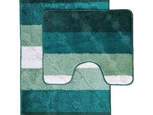Набір килимків для ванної кімнати Vezzer Color line VZC02220 2 предмети темно-зелений
