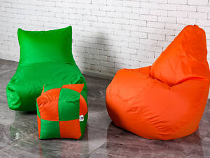 Набор кресло мешков Minecraft (кресло груша, диван, пуф) набор бескаркасной мягкой мебели Майнкрафт