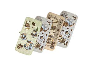 Набор кухонных полотенец HomeBrand Кофе 60175 24х48 см 4 шт