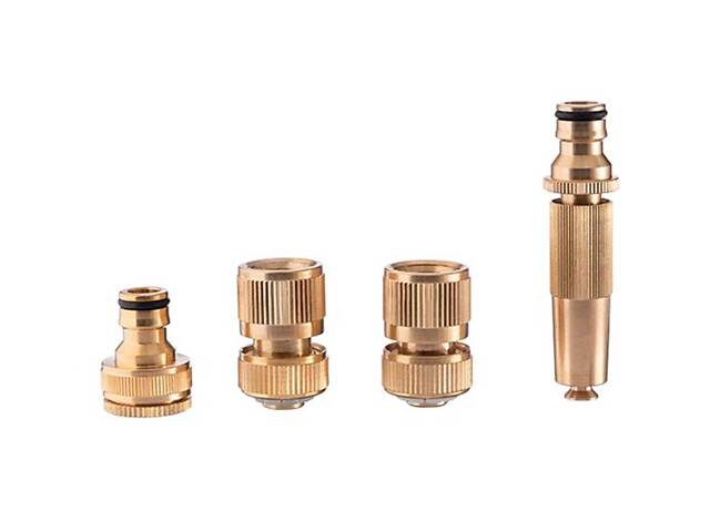 Набор латунный для полива Intertool-Storm 1 насадка 1/2' × 1 адаптер 1/2 и 3/4' × 2 коннектора 1/2 (GE-1426) - Фото 6