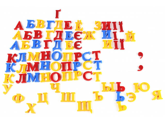 Набор магнитных букв и цифр 0703 EUR на рус,англ,укр. языках - Фото 2