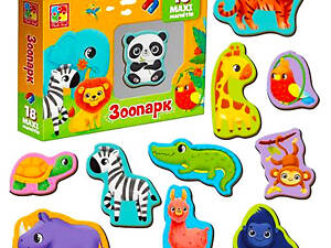 Набор магнитов MAXI 'Зоо' Vladi Toys VT3106-25, 18 шт