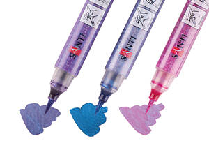 Набор маркеров акварельных Santi Glitter Brush 390770 3 шт фиолетовый