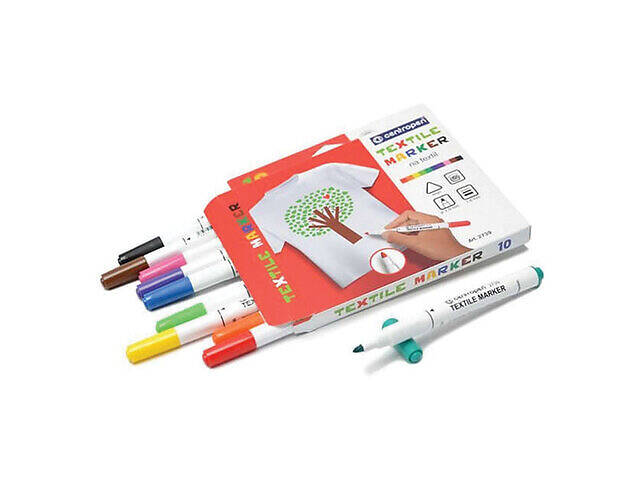 Набір маркерів для текстилю та тканини 10 кольорів. - Фото 2