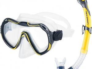 Набор маска и трубка Aqua Speed Java + Elba 8206 Желтый OSFM 5908217682062