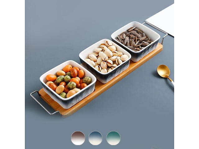 Набір менажниць Stenson Moon YG01115-3 34.5×9см 4 предмети - Фото 1