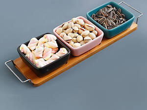 Набір менажниць Stenson Сolored YG01119-3 35×9см 4 предмета