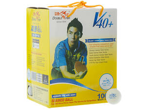 Набор мячей для настольного тенниса 100 штук в цветной картонной коробке DOUBLE FISH 510280 1star (d-40мм, желтый) (PT05