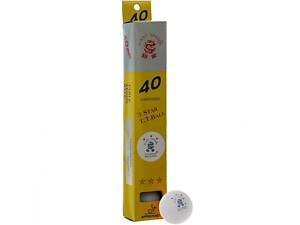 Набор мячей для настольного тенниса 6 штук GIANT DRAGON TECHNICAL 3* MT-6552 (целлулоид, d-40мм) Белый (PT0571)