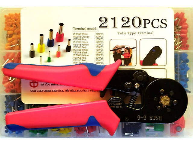 Набор наконечников (2120шт) и шестигранный обжимной инструмент HSC8 6-6 [DART.E4] TACTIX - Фото 8