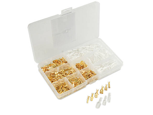 Набір наконечників-конекторів (315 шт.) 0,5-1,5 мм² латунь з ковпачками [A0060080052] DJ-315 АСКО - Фото 1
