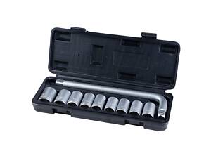 Набір насадок торцевих 1/2' 9шт + вороток (кейс) GRAD (6003035)