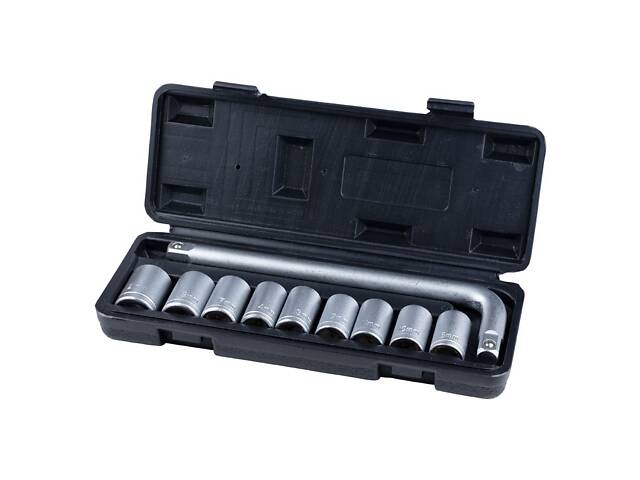 Набор насадок торцевых 1/2' 9шт + вороток (кейс) GRAD (6003035) - Фото 1