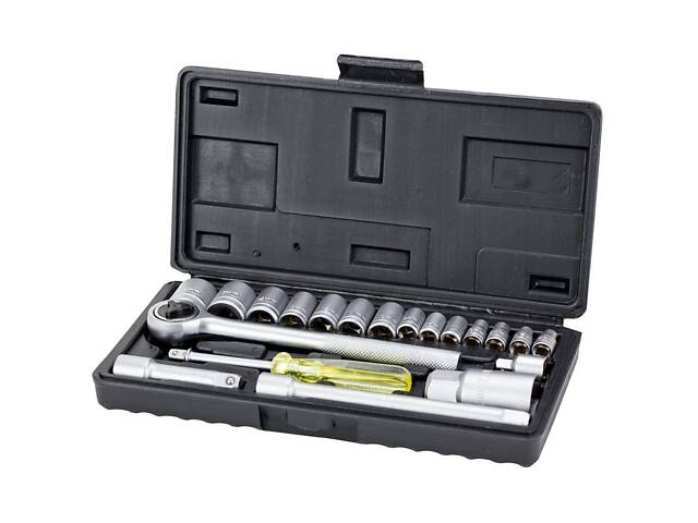 Набор насадок торцевых 1/4', 3/8' в кейсе 20шт GRAD (6003055) - Фото 1