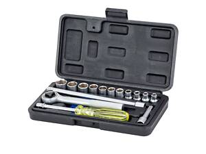 Набір насадок торцевих 1/4' у кейсі 16шт GRAD (6003045)