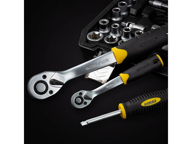 Набор насадок торцевых и биты 1/4' 1/2' 114шт CrV SIGMA (6003781) - Фото 3