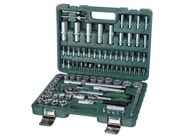 Набір насадок торцевих та біт 1/4', 1/2' 108шт (12 граней) GRAD (6004575) - Фото 1