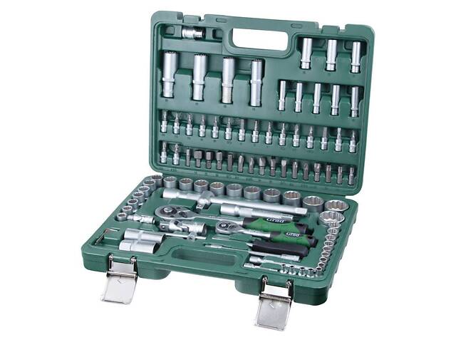 Набір насадок торцевих та біт 1/4', 1/2' 94шт (12 граней) GRAD (6004565) - Фото 1