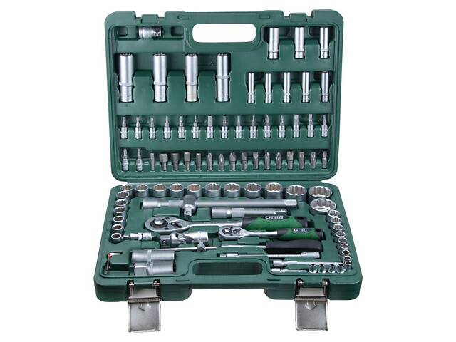 Набір насадок торцевих та біт 1/4', 1/2' 94шт (12 граней) GRAD (6004565) - Фото 2